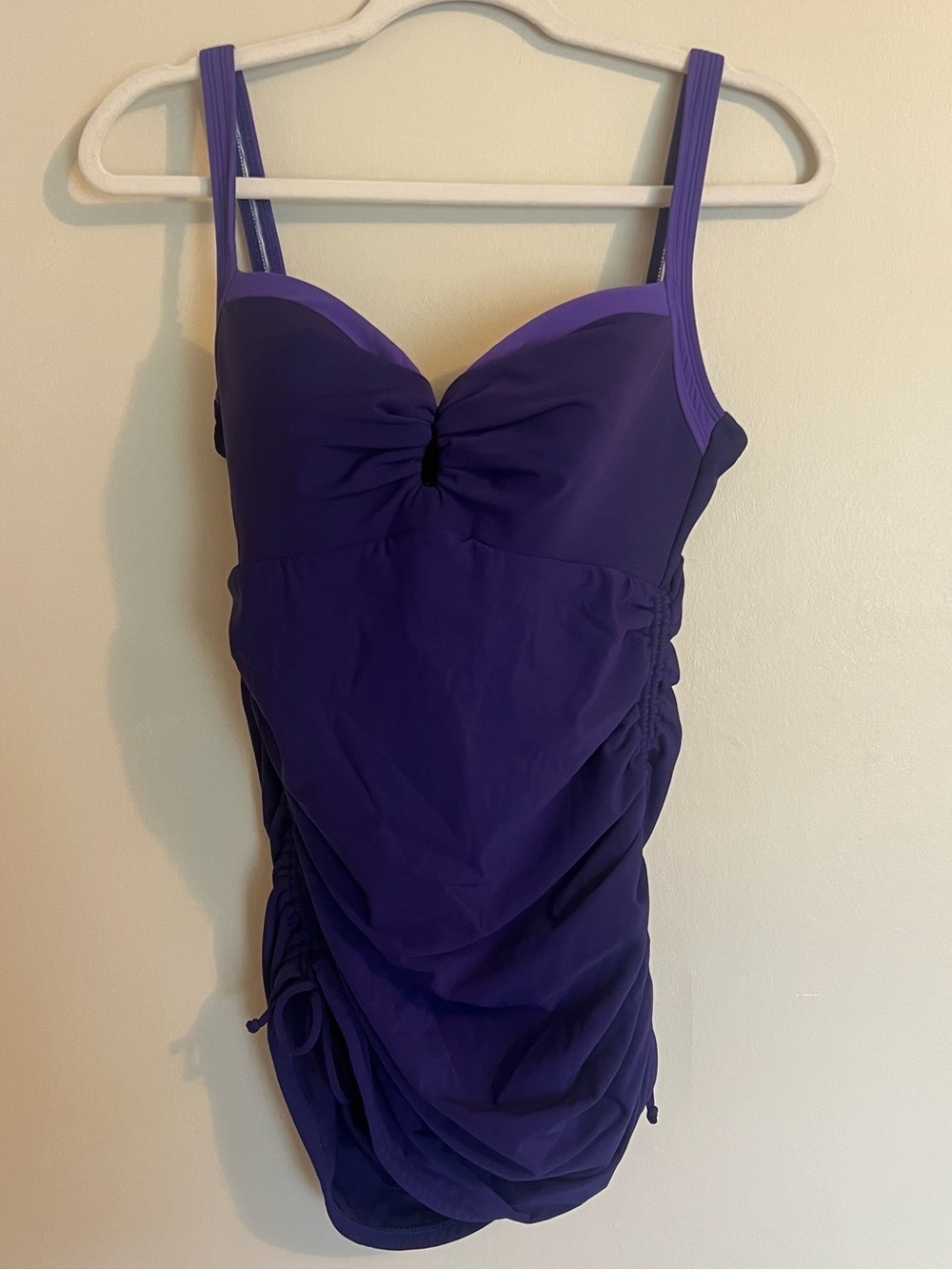 Miraclesuit Purple Ruched One-Piece Swimsuit